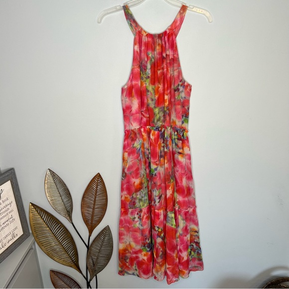 Sundance Silk Flowers Halter Midi Dress - Picture 5 of 8